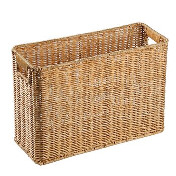 Багатофункціональний кошик для журналів Baoblaze з ротанга, що нагадує кошик, для вітальні, світло-коричневий