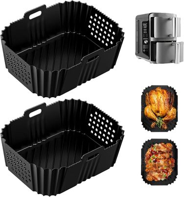 Аерофритюрниця з силіконовою формою для Ninja Double Stack XL 9.5L SL400EU, аксесуари для фритюрниці, аксесуари для силіконової форми з боковим отвором, аксесуари великої місткості, також сумісні з Ninja SL401