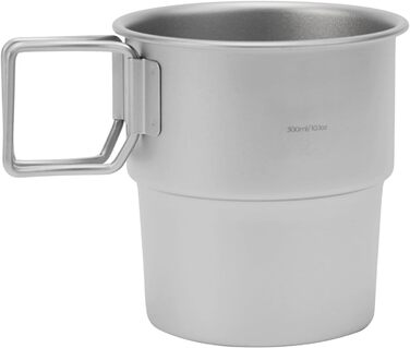 Кавова кружка, 300 мл, штабельована, для активного відпочинку, походів, з кришкою, герметична, для подорожей та кемпінгу, компактний рюкзачний посуд, піскоструминна обробка для пиття