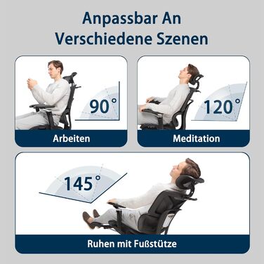 Ергономічне офісне крісло для високих і важких людей з підставкою для ніг, регульованими підлокітниками 5D, поперековою опорою, сітчастою спинкою, регульованою глибиною сидіння, обертове ігрове крісло, чорний колір S3 Elite Pro