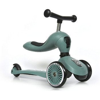 Дитячий регульований самокат 2-в-1, включаючи захисну накладку для запобігання перекиданню - для віку 1-5 років Forest, 1