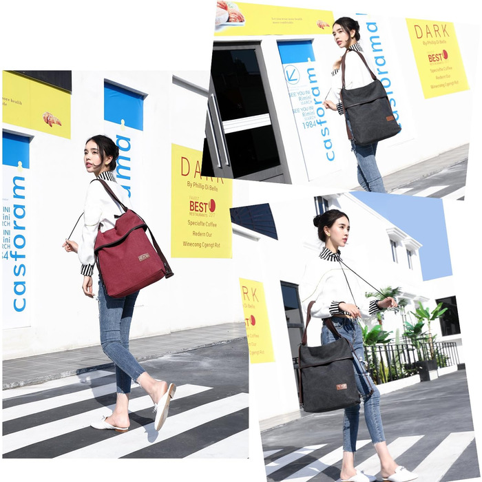 Жіноча полотняна сумка через плече рюкзак Велика сумочка Вінтажна жіноча сумка через плече проти крадіжки жіноча сумка бомж для по