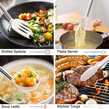 Набір силіконового кухонного посуду 15 шт., Термостійкий набір посуду з високоякісними ручками з нержавіючої сталі для приготуванн