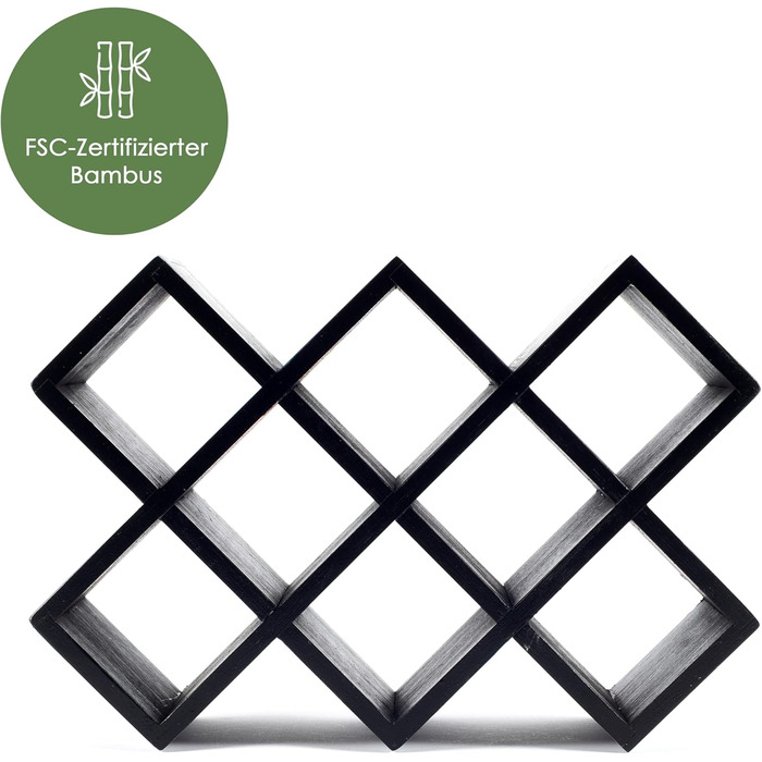 Дерев&39яна підставка для спецій сертифікована FSC підставка для спецій для шафи підставка для спецій для дверцят шафи, кухонний органайзер без свердління (чорна, 10 банок)