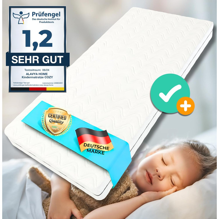 Ліжко для дому 90x200 з шухлядою, матрацом та набором 4-TLG DEKO рожевого кольору, вкл. захист від падіння книжкової полиці та рей