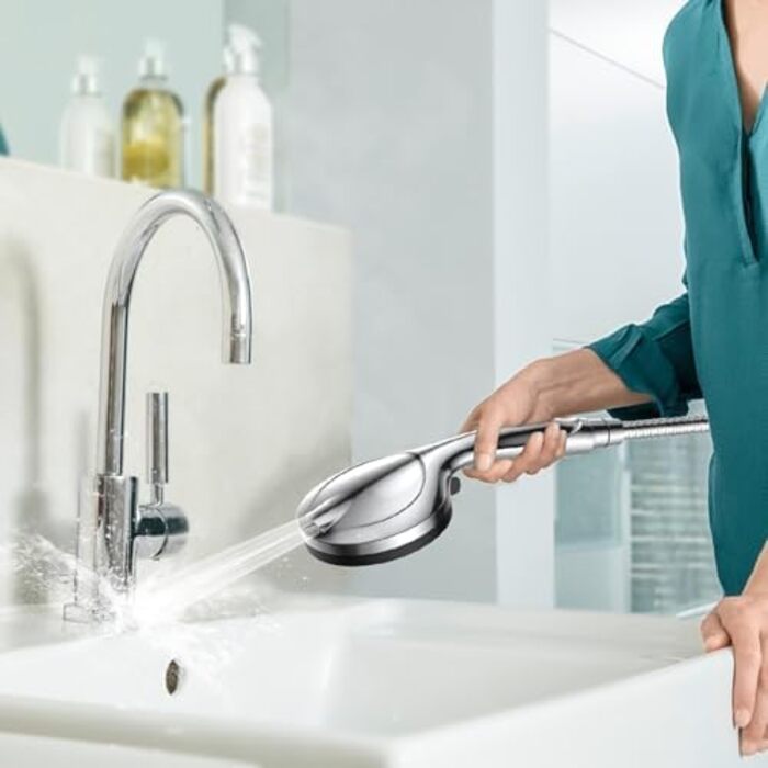 Лійка для душу високого тиску з 10 режимами, водозберігаюча душова лійка, лійка для підвищення тиску води, потужний струмінь для очищення ванни, плитки, домашніх тварин. Лійка для душу (10 режимів)