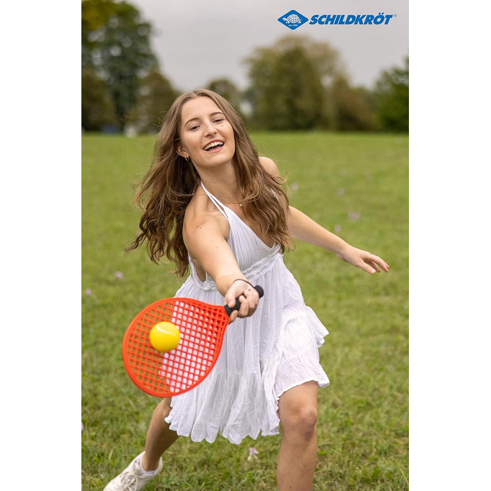 Набір для пляжного тенісу Schildkröt Soft Tennis Set – 40 см, червоний, 2 ракетки + 2 м’ячі, у сітчастій сумці