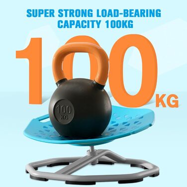 Сенсорний обертовий стілець для дітей, обертовий стілець на 360 з тренуванням рівноваги, сприяє координації та рівновазі, сенсорна іграшка для хлопчиків та дівчаток, ідеально підходить для дітей з аутизмом, синій