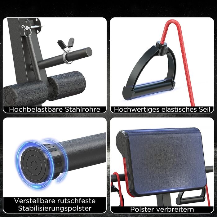 Складана лава для важких робіт, тренажер для пресу для домашнього використання з розгинанням ніг та накладкою для згинання ніг для проповідників, римська лава для важких робіт, тренажер для спини, силові тренувальні лави з навантаженням 350 кг для домашнь