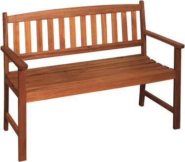 Дерев'яна лавка Spetebo з евкаліпта 2-місна - 110x86x56.5 см - Outdoor Lounge Garden Bench solid FSC