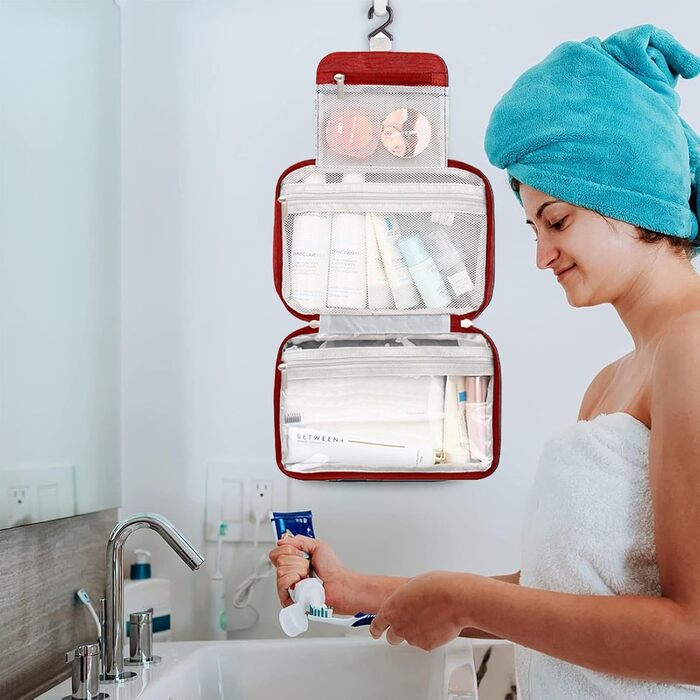 Косметичка з відділеннями, водонепроникна косметичка, водонепроникна косметичка, органайзер, косметичка, велика сумка для туалетно