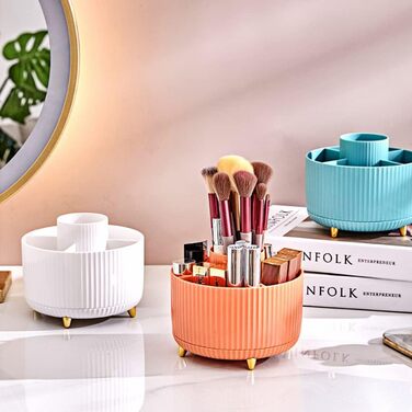 Органайзер для косметичного макіяжу DASIAUTOEM, органайзер для пензлика, що обертається на 360, косметична полиця, пензлик для пов