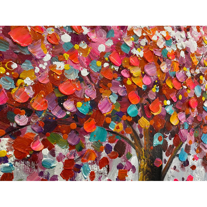 Картина Ручний розпис, мотив Велике червоне дерево, вітальня, акрилове полотно, прикраса будинку, олійний живопис на полотні, 70 х