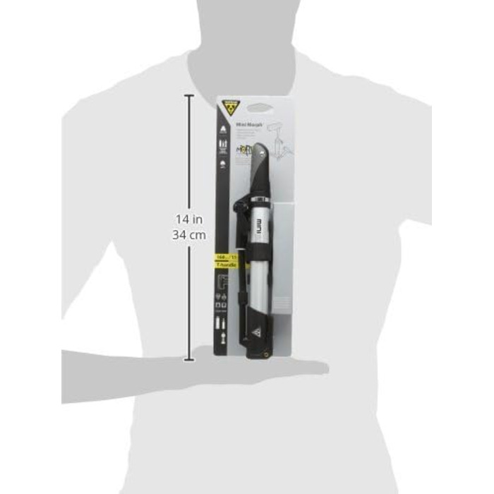 Насос Topeak Mini Morph-HandPumpe сірого кольору