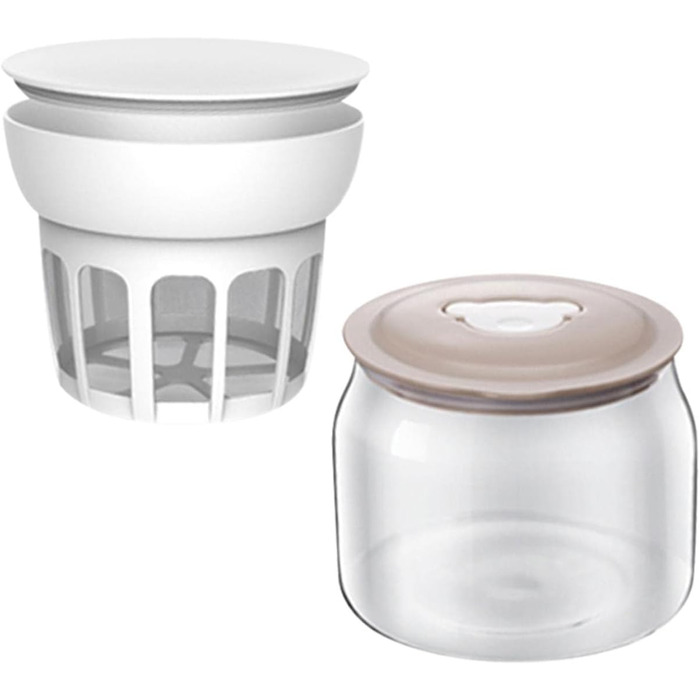 Сепаратор сироватки Sharplace з кришкою, ситечко для харчових продуктів, контейнер для горіхового молока, скло, фільтр для сита йогуртниціскляна пляшка