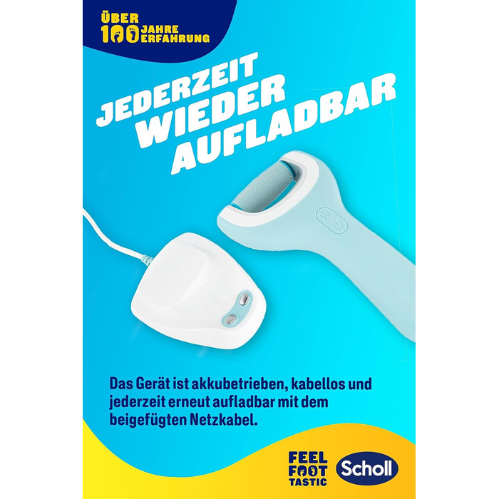 Електричний засіб для видалення мозолів Scholl Velvet Smooth Pro - Для видалення мозолів на вологих і сухих ногах - Перезаряджається - 1 пристрій зарядна станція