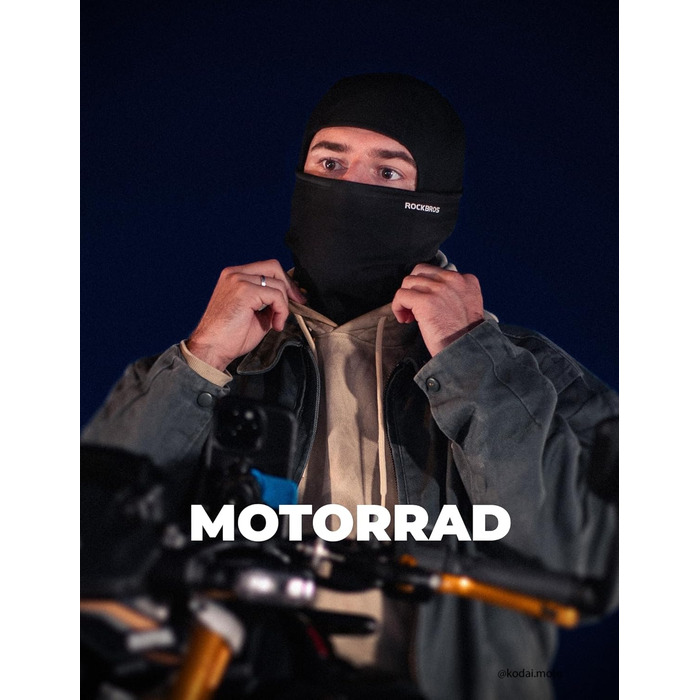 Балаклава ROCKBROS Осінь/Зима Термобалаклава для спорту на свіжому повітрі Велоспорт Лижі Сноубординг Світловідбиваюча Вітрозахисна Пилонепроникна Дихаюча для жінок Чоловіків 2 шт. Один розмір Чорний Чорний