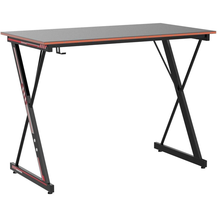 Ігровий стіл, 80 x 60 см Ергономічний комп'ютерний стіл, стіл з поверхнею з вуглецевого волокна, стійкий гачок для навушників для