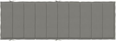 Подушка для шезлонга ZEYUAN Melange Dark Grey 186x58x3 см Тканина, Подушка для шезлонга, Подушка для шезлонга, Подушка для шезлонга, Подушка для лавки, Подушка для стільця для високих стільців, Подушки для шезлонгів - 4002477