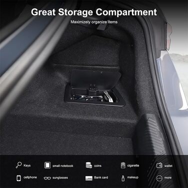 Органайзер для багажника BMW 5 серії (G60) 2024 року, бічна сумка для багажника з ABS-пластику великої місткості, міцний органайзер для багажника (правий бік)