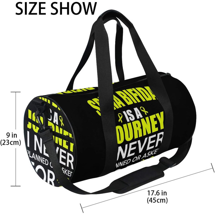 Спортивна сумка з принтом Боротьба зі спинномозковою килою, дорожня сумка для подорожей та вихідних