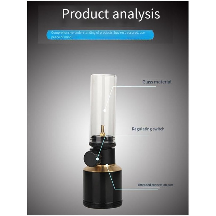 Газова лампа TsoLay для кемпінгу у формі свічки з порожньою банкою, атмосферна, газова лампа, ліхтар для коней, зовнішня, газовий пальник, лампа для намету, міцна, проста у використанні