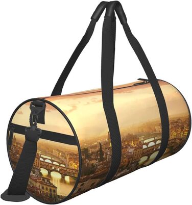 Спортивна сумка для подорожей Захід сонця, чорна, універсальний розмір