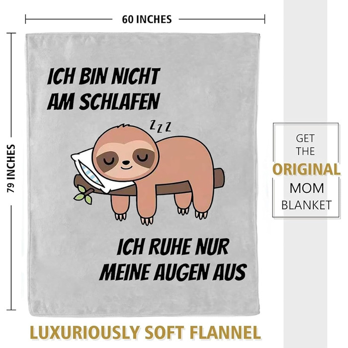 Подарунки для чоловіків, кумедна ковдра з лінивцем, подарунок на день народження для чоловіків, персоналізований подарунок для чоловіків, дідусь, тато на Різдво, день народження, День батька, 150*200