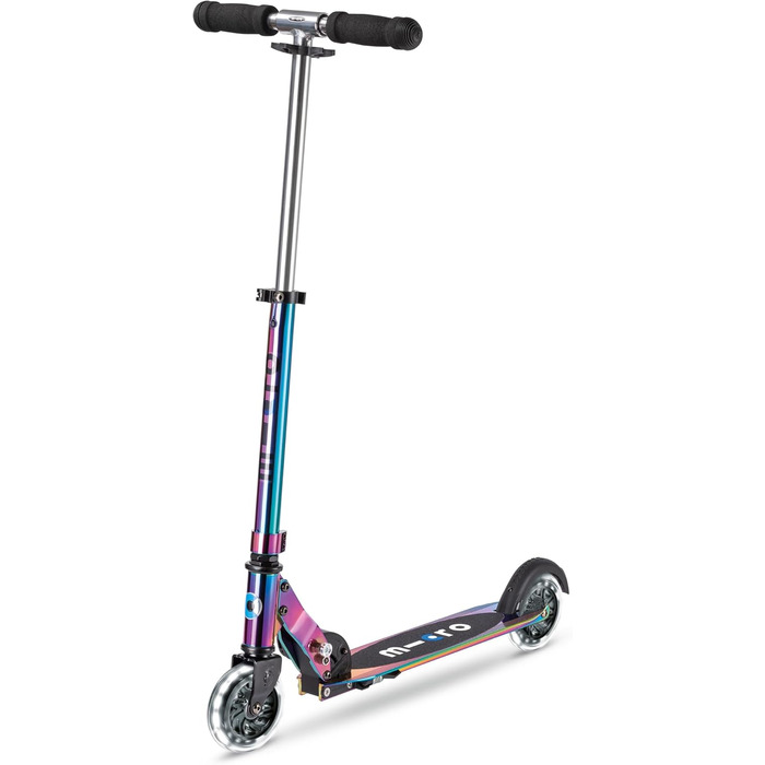 Дитячий самокат MICRO Sprite LED міський самокат зі світлодіодними колесами складне та регульоване по висоті кермо від 5 років. Са