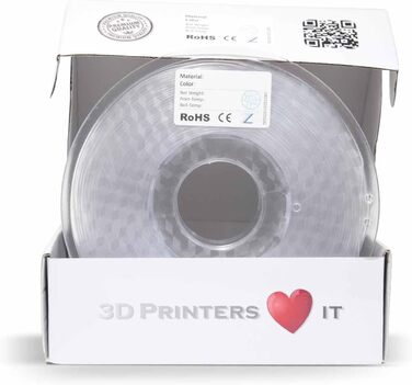 Мм ПРОЗОРИЙ 1кг високоякісна нитка для 3D-друку, з високою міцністю та ударною вязкістю, ідеальна для технічних деталей та прототипів, 3D PETG 1.75