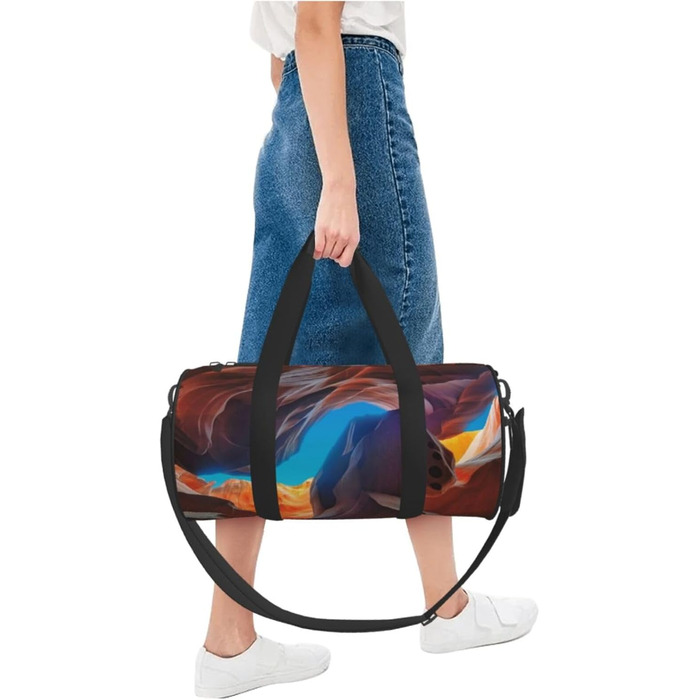 Спортивна сумка для подорожей Антилопа Каньйон, чорна, універсальний розмір