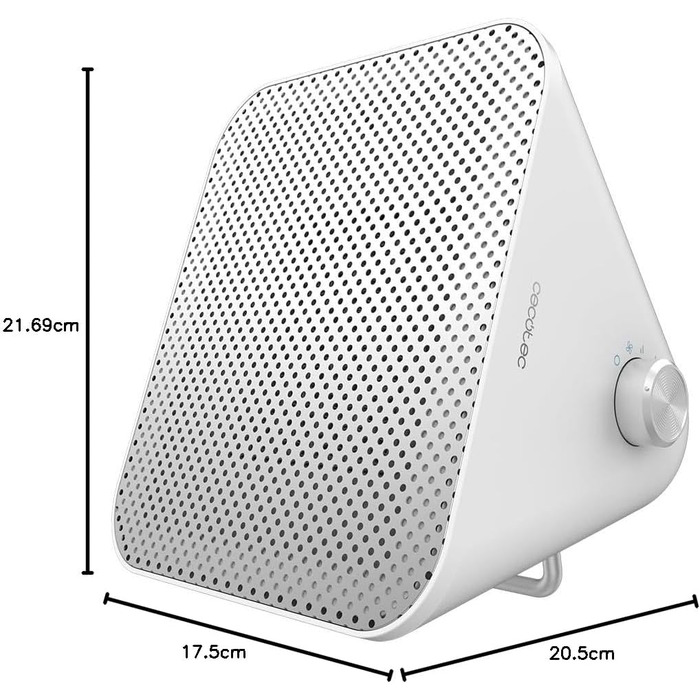 Настільний керамічний обігрівач Cecotec ReadyWarm 1500 Max, керамічний дизайн, білий, 1500 Вт, регульований термостат, 3 режими, площа обігріву 15 м, елегантний дизайн, безшумна робота, потрійна система безпеки, білий, 1500 Вт макс.