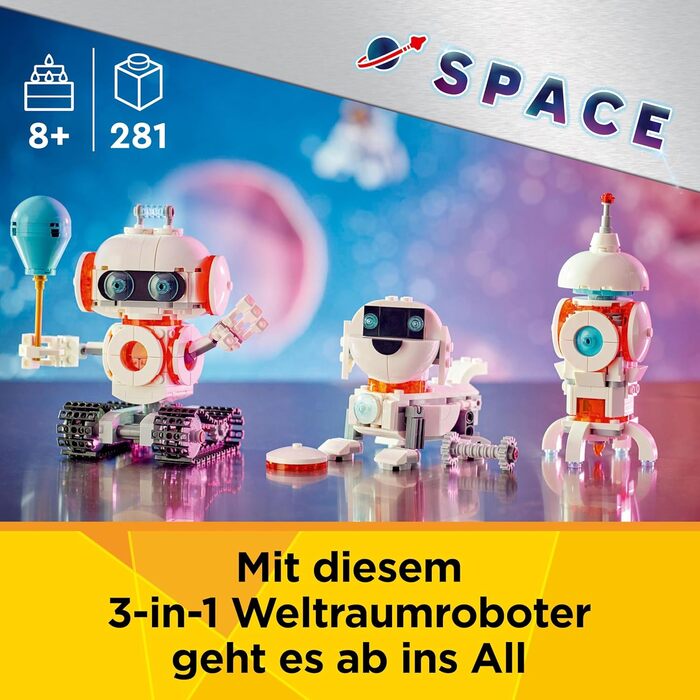 Конструктор LEGO Creator 3-in-1 Space Robot Toy 31164, 281 деталь, космічний робот