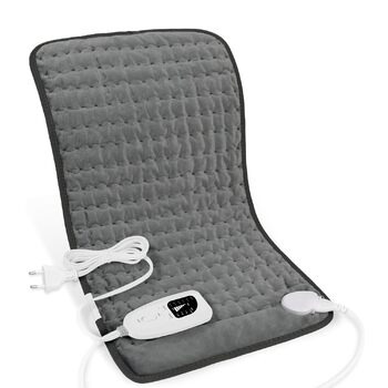 Грілка, грілка з автоматичним вимкненням, грілка для спини, шиї, плечей, живота, м&39яка фланелева поверхня (30 x 60 см) 30x60 см Темно-сіра