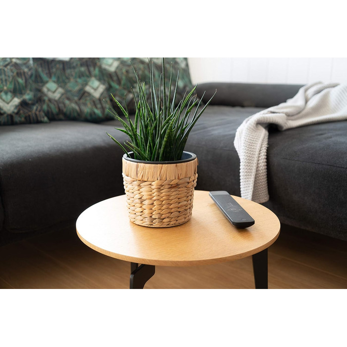 Декоративний набір з 3 круглих плетених квіткових горщиків з морської трави з пластиковими вставками для посадки - горщики для рослин - 16 см 20 см 26 см