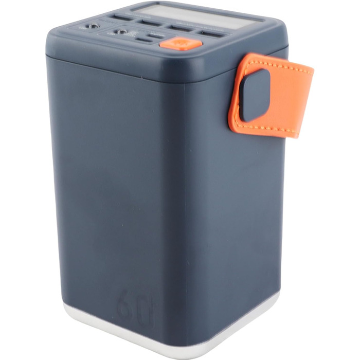 Портативна електростанція ASHATA, аварійне джерело живлення для зовнішнього використання з літієвим акумулятором ємністю 60000 мАг, двонаправлена швидка зарядна станція для відключень електроенергії на природі під час кемпінгу (синя)