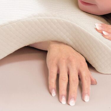 Ергономічна подушка для сну на боці з підлокітником, 26 x 30 x 12 см, охолоджувальний ефект, підтримка шиї та спини