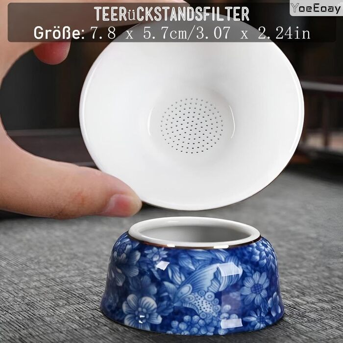 Преміальний синьо-білий порцеляновий чайний набір, 11-предметний вінтажний китайський керамічний чайний сервіз, портативний дорожній чайний набір кунг-фу, подарункова упаковка у валізу - ідеально підходить для любителів чаю