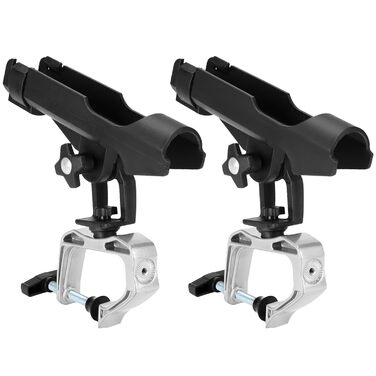 Тримачі для вудок QWORK з 2 частин для човнів, рибальських човнів, каяків - регульовані на 360 градусів тримачі для вудок - легке складання, стабільні та універсальні