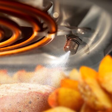 Настільна конвекційна піч Cecotec 60 літрів Bake&Toast 6090 чорний гіроскоп. 2200 Вт, внутрішнє освітлення, 12 функцій, температура до 230, подвійне скло дверей, включаючи поворотне вікно декоративне підсвічування