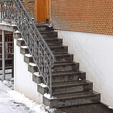 Килимок для сходів AKO, нековзкий, 30 x 73 см, R13 - Зроблено в Німеччині, сіль та перець