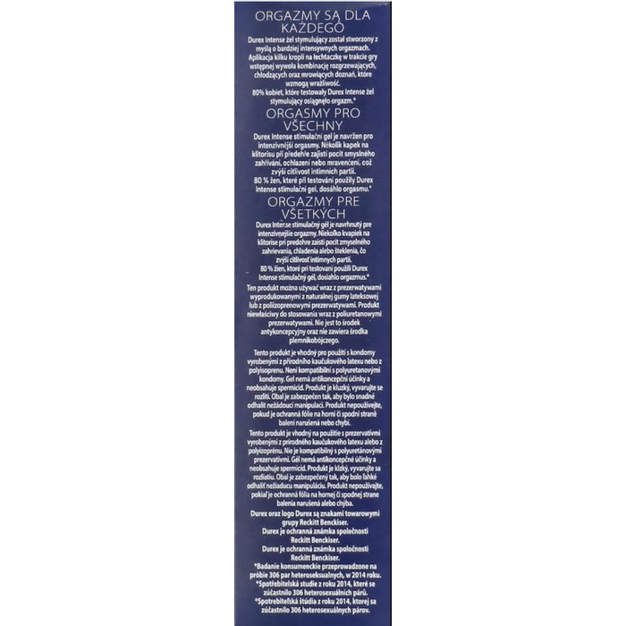 Лубрикант Durex Intense Orgasmic, 10 мл