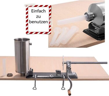 Ручна машина для набивання ковбас RELAX4LIFE 3,6 л, машина для набивання ковбас з 4 наповнювальними трубками, шприц для ковбас для