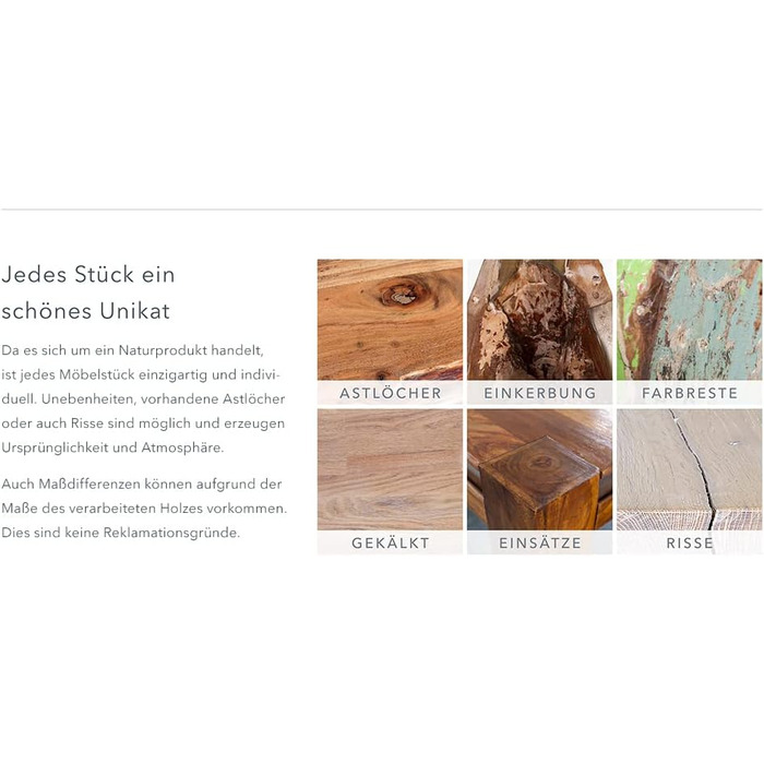 Журнальний столик invicta INTERIOR Design Alpha 100 см, деревина шишам, стіл для вітальні, ретро, масив дерева