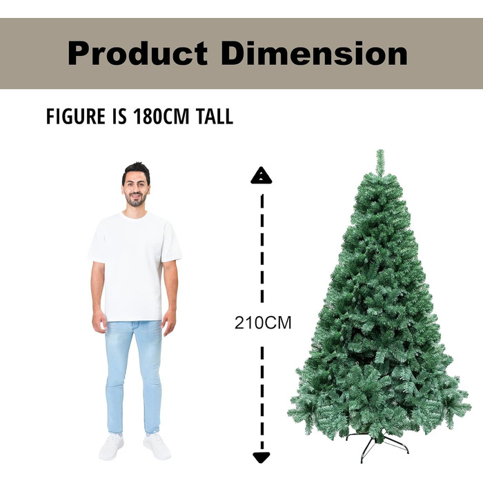 Штучна різдвяна ялинка 210 см SHATCHI