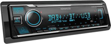 Автомагнітола Kenwood KMM-BT506DAB з системою гучного зв'язку DAB і Bluetooth (в комплекті з Storeo Alexa, USB, AUX-In, звуковим процесором, 4 x 50 Вт, var. Освітлення, антена DAB)