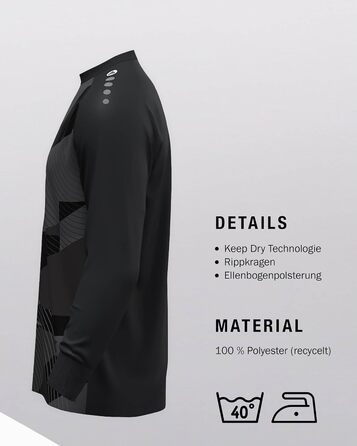 Воротарська футболка Jako унісекс для дітей, розмір 152, чорна