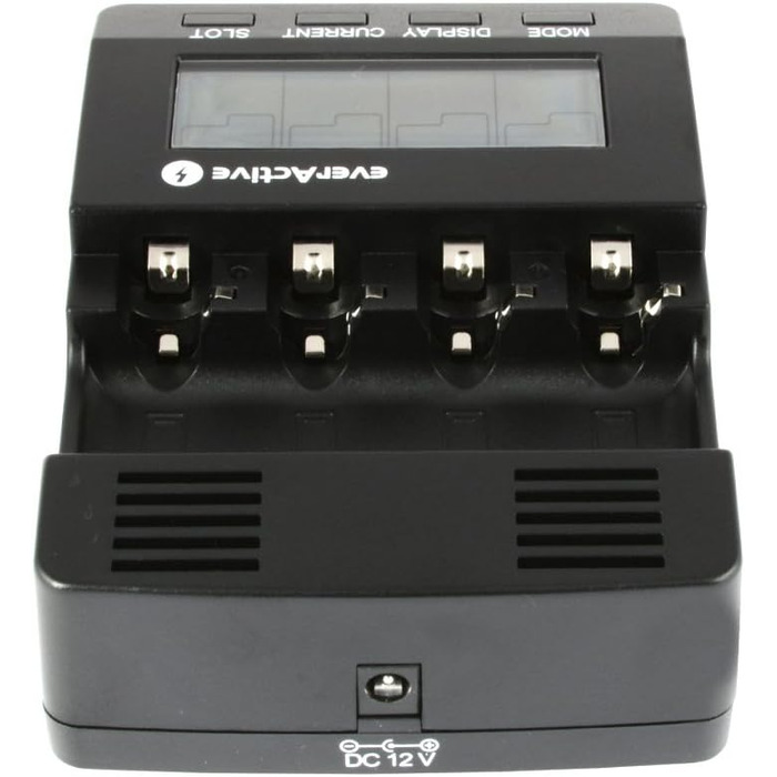 Зарядний пристрій everActive для 4 батарейок типу AAA, професійний та швидкий, РК-дисплей, тест ємності, тест внутрішнього опору, модель NC-3000