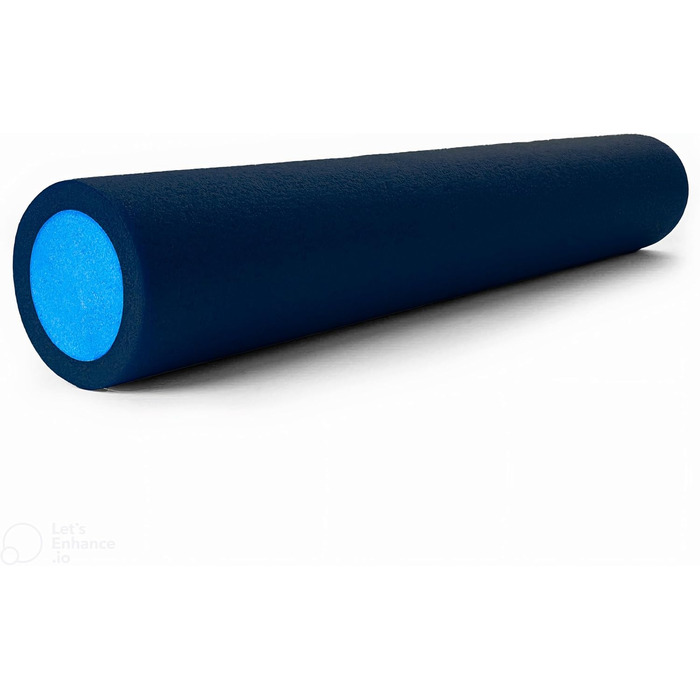 Ролик для пілатесу для вправ на стабільність та баланс допоміжний засіб для тренувань з пілатесу валик з твердого пінопласту для йоги, пілатесу, фітнесу, гімнастики, реабілітації та терапії 1 x 90 см (темне видання)