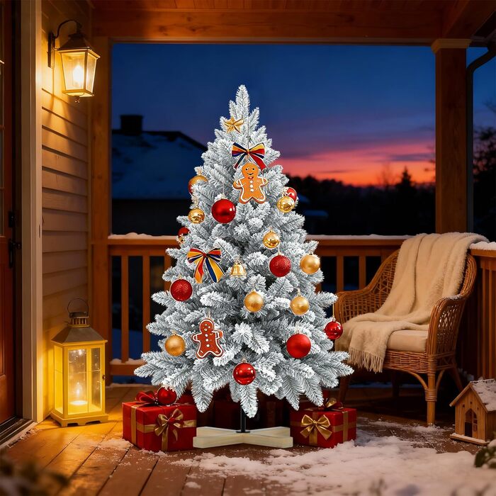 Штучна ялинка зі сніжинками 150 см YRHome